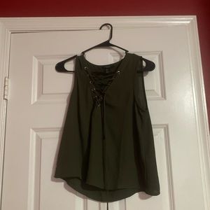 Dark Green Forever 21 Blouse